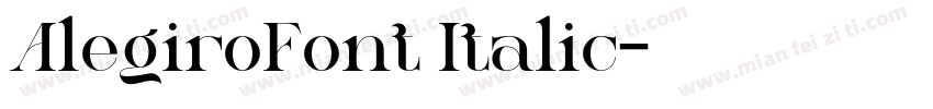 AlegiroFont Italic字体转换